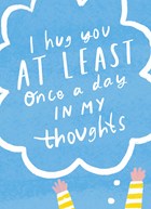 hug you once a day card
